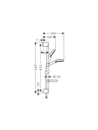 Hansgrohe Crometta Vario Душовий набір 65 см, хром (26553400)
