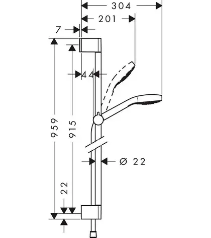 Hansgrohe Croma Select E Vario Душовий набір, хром (26592400)