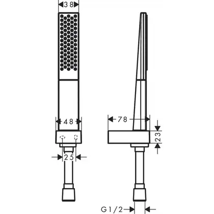 Ручний душ, Hansgrohe Rainfinity 1jet, Matt White (26866700)