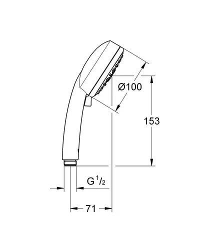 Ручний душ Grohe New Tempesta Cosmopolitan 100, хром (27573002)