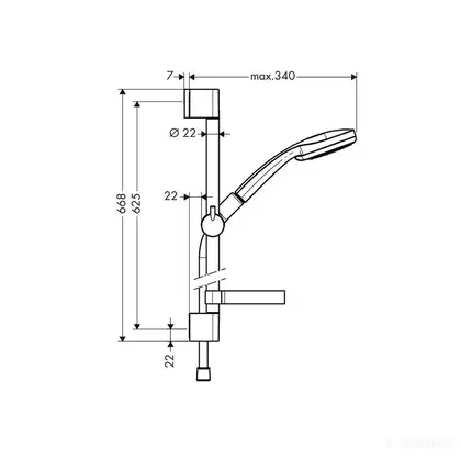 Hansgrohe Croma 100 Vario Душовий набір, хром (27772000)