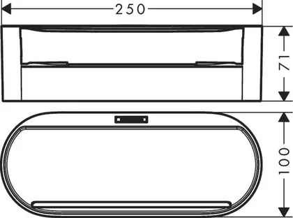 Кошик для зберігання Hansgrohe WallStoris глибока, Matt Black (27912670)