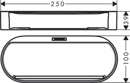 Полиця Hansgrohe WallStoris 25,0 x 10,0 x 3,9 см, Matt White (27913700)