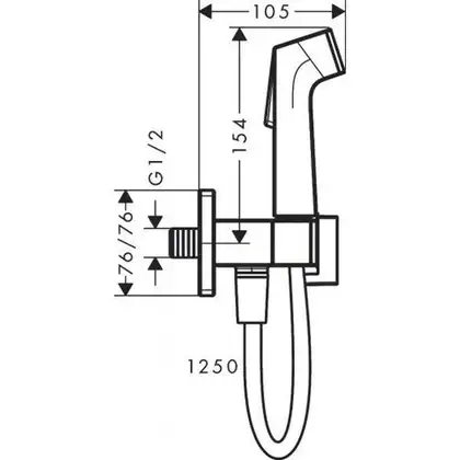 Hansgrohe S EcoSmart+ Гігієнічний душ, білий (29231700)