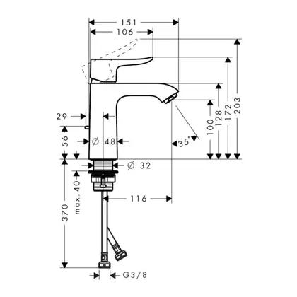 Hansgrohe Mertis 110 Смеситель для раковины, хром (31080000) Hansgrohe Mertis 110 Смеситель для раковины, хром (31080000)