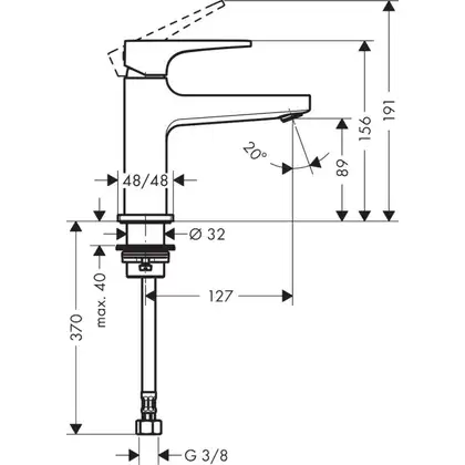 Змішувач для умивальника Hansgrohe Metropol 100 (32501000)
