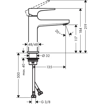Hansgrohe Metropol 110 Змішувач для умивальника, хром (32507140)