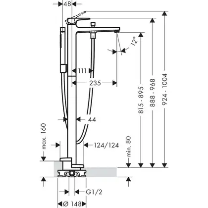 Змішувач для ванни Hansgrohe Metropol (32532700)