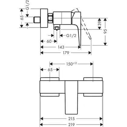 Hansgrohe Metropol Змішувач для душу, хром (32560670)