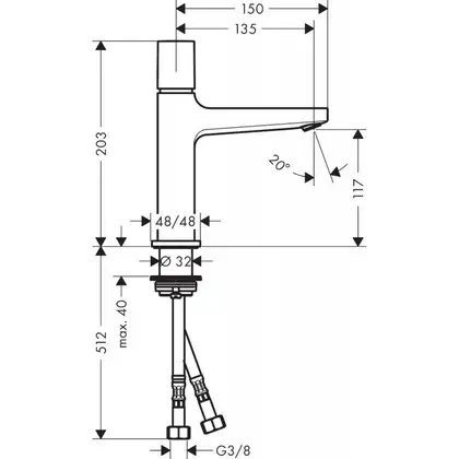 Hansgrohe Metropol 110 Select Змішувач для умивальника, хром (32571000)