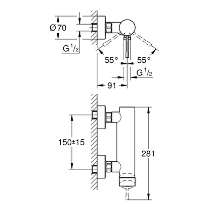 Змішувач для душу Grohe Essence New (33636001) Змішувач для душу Grohe Essence New (33636001)