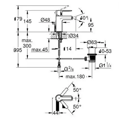 Змішувач для біде Grohe Lineare New, хром (33848001)