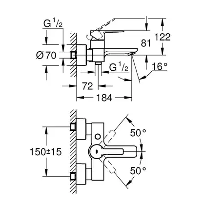 Grohe Lineare New Смеситель для ванны, хром (33849001)