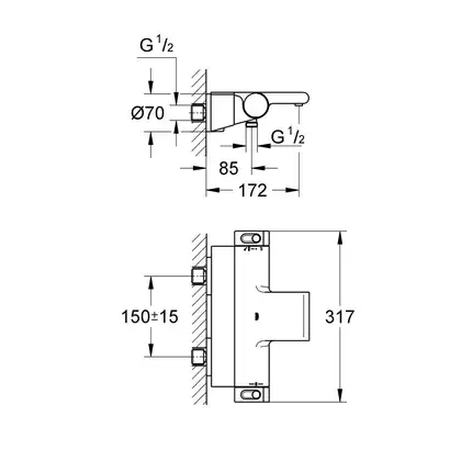 Grohe Grohtherm 2000 NEW Термостат для ванны, хром (34464001)