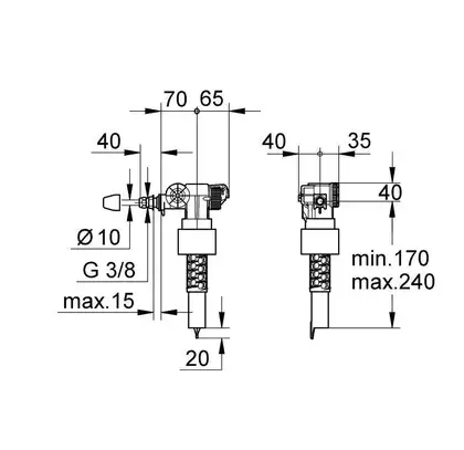 Наповнюючий клапан Grohe Dally-Fvent (37095000)