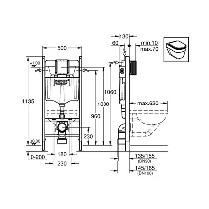 Grohe Rapid SL Інсталяція для унітазу (38840000)