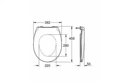 Кришка підлогового унітазу Grohe BAU Ceramic, білий (39493000)