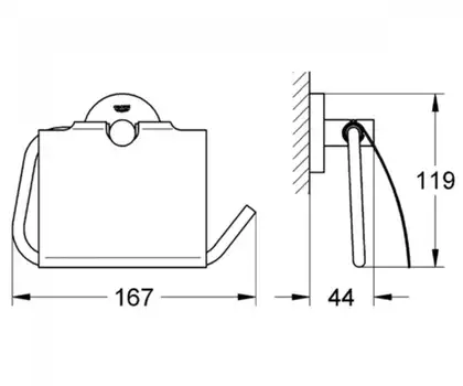 Тримач для туалетного паперу Grohe Essentials New (40367001)