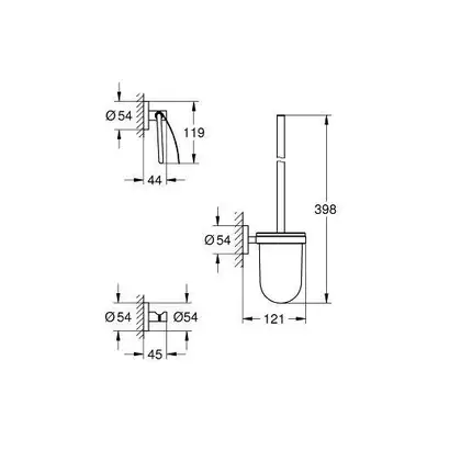 Набір аксесуарів 3 в 1 Grohe Essentials New (40407001)