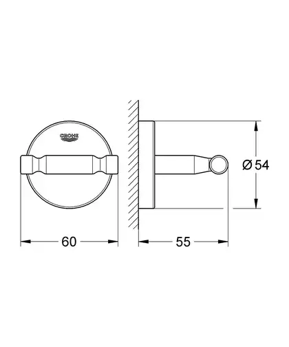 Гачок для халата Grohe Bau Cosmopolitan Neutral (40461001)