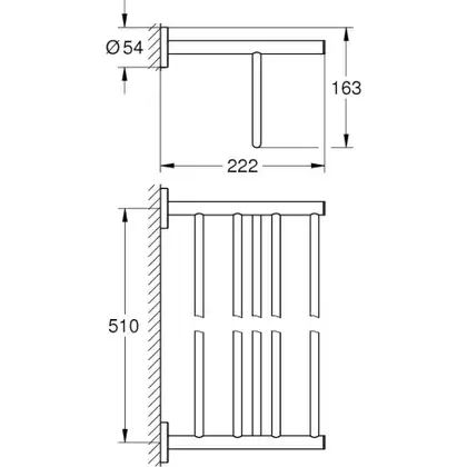 Полиця для рушників у ванну Grohe Bau Cosmopolitan Neutral (40462001)