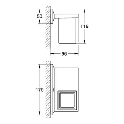 Поличка зі склянкою Grohe Allure Brilliant (40503000)