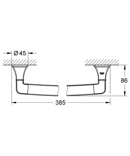 Ручка для ванни Grohe Grandera (40633000)