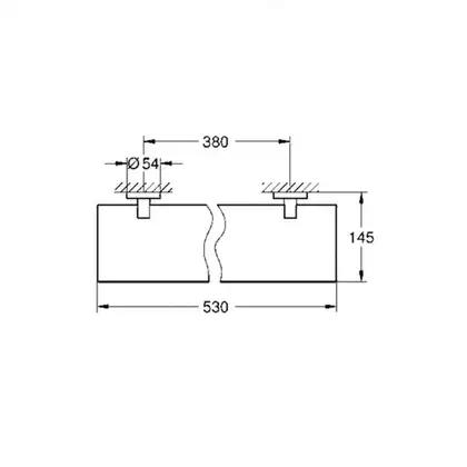 Полиця для ванної кімнати скляна Grohe Essentials New (40799001)