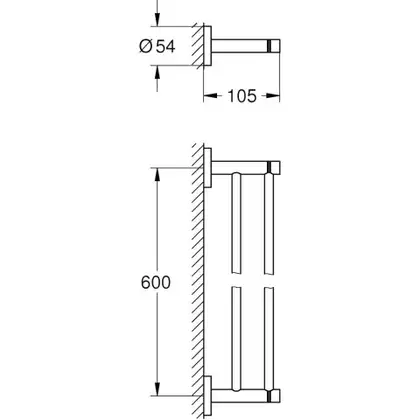 Подвійний тримач для рушників Grohe Essentials New (40802001)