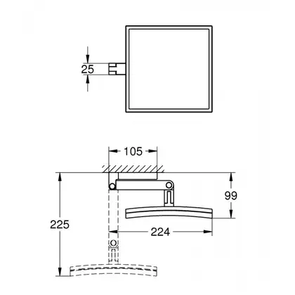 Косметичне дзеркало Grohe Selection Cube (40808000)
