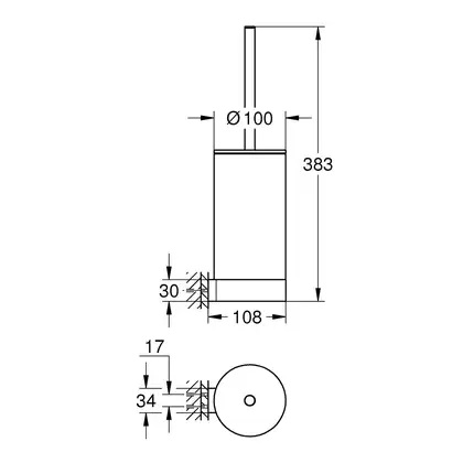 Йорж для унітазу Grohe Selection (41076000)