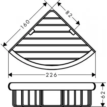 Кошик кутова, Hansgrohe Logis Universal, хром (41710000)