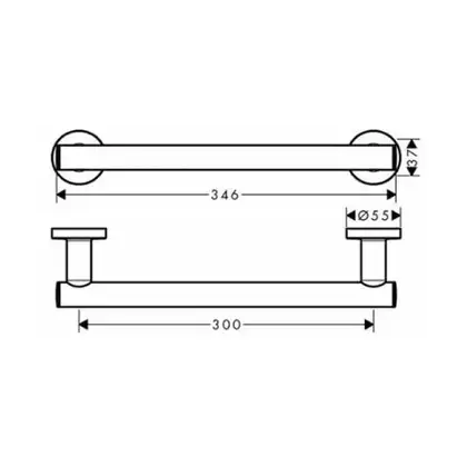 Полотенцедержатель, Hansgrohe Logis Universal, хром (41713000)