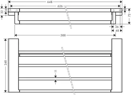 Поличка для рушників з власником Hansgrohe AddStoris, Matt Black (41751670)
