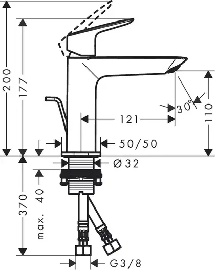 Hansgrohe Logis 110 Змішувач для умивальника, хром (71251000)