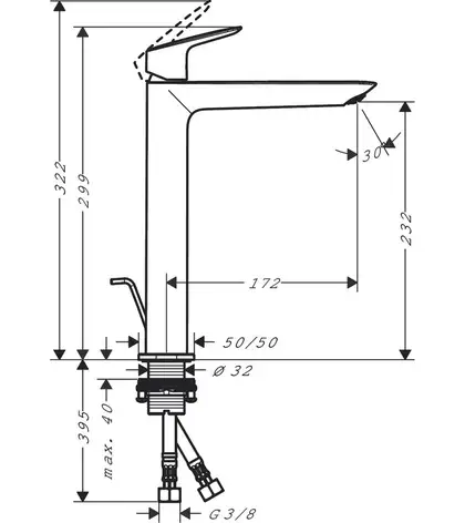 Hansgrohe Logis 240 Змішувач для умивальника, хром (71257000)