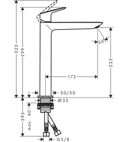 Hansgrohe Logis 240 Fine Змішувач для умивальника, хром (71258000)