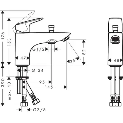 Hansgrohe Logis Змішувач для ванни, хром (71312000)