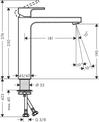 Hansgrohe Vernis Shape Змішувач раковини, чорний (71591670)