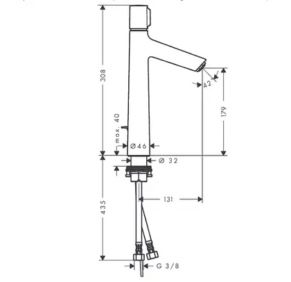 HANSGROHE Talis Select S 190 Змішувач для умивальника, хром (72044000)