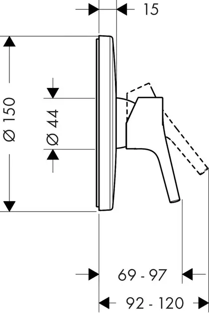 Hansgrohe Talis S Змішувач для душу, хром (72605000)