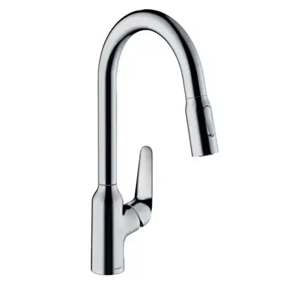 Змішувач для кухні Hansgrohe Focus M42-H220 2jet з висувним виливом, хром (71800000) Змішувач для кухні Hansgrohe Focus M42-H220 2jet з висувним виливом, хром (71800000)