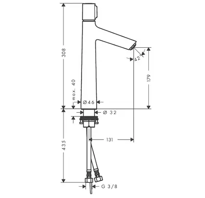 Hansgrohe Talis Select S 190 Змішувач для умивальника, хром (72045000)