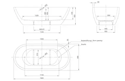 Ванна акрилова Knief Aqua Plus® FORM, 190х90 (0100-087) (FORM_0100-087)