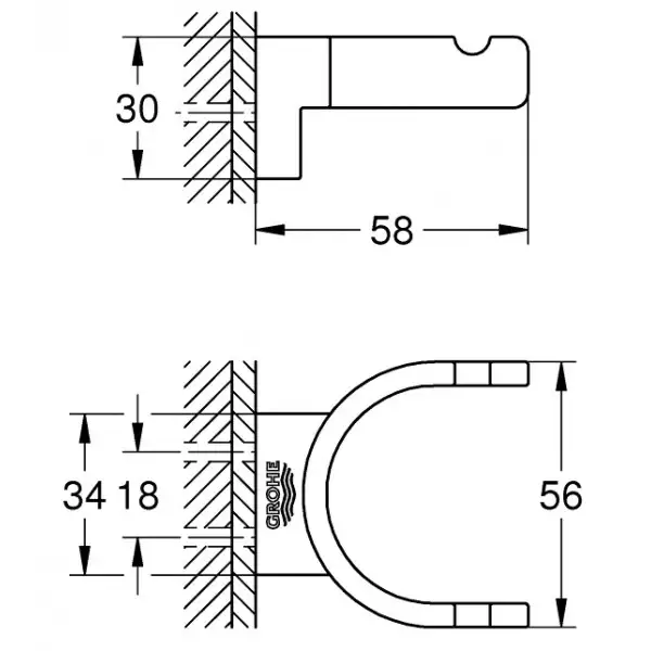 Подвійний гачок Grohe Selection (41049000)