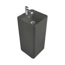 Nic-Design Умивальник окремо стоячий Nic Design Semplice 40х40х85 см з отвором під змішувач, злив у стіну, Argilla матовий (001371052)