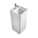 Nic-Design Умивальник окремо стоячий Nic Design Semplice 40х40х85 см з отвором під змішувач зі зливом в підлогу, білий матовий (001374003)