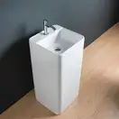 Nic-Design Умивальник окремо стоячий Nic Design Semplice 40х40х85 см з отвором під змішувач, зі зливом в підлогу, Antracite матовий (001374013)