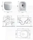 Nic-Design Унітаз підвісний Nic Design Ovvio 37,4х53х28,5 см з кришкою Soft-Close, білий глянець (003479001_005437001)