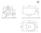 Nic-Design Унітаз підвісний Nic Design Ovvio 37,4х53х28,5 см, Fard глянець (003479072)